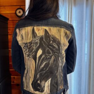 Rebel – Hand-Painted Horse Denim Jacket